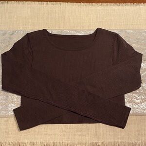 Lululemon Brown Ebb to Street Long Sleeve Sz 8